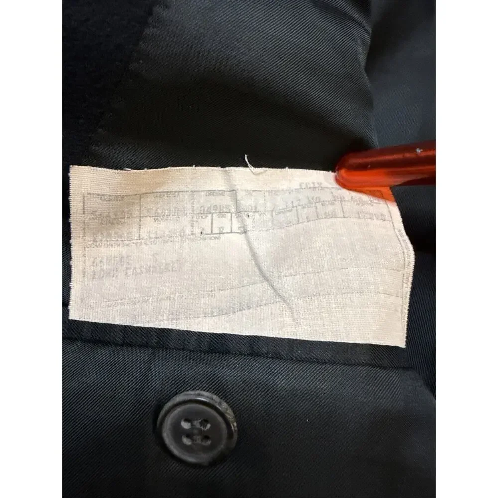 Mens 42 R Ermenegildo Zegna 100 % Cashmere Solid Black Blazer Made Switzerland - Picture 4 of 12